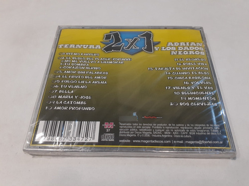 2x1, Ternura - Adrián Y Los Dados Negros - Cd 2006 Nuevo