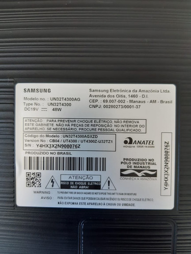 Imagem 3 de 3 de Samsung Smart Tv Tizen T4300 32 Hdr - Display Com Defeito