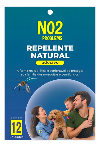 Cartela Adesivo Com 12 Unidades Repelente Natural Mosquito Cor Desenhos