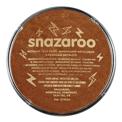 Maquillaje Snazaroo Bronce Metalico 18ml Pinta Caritas