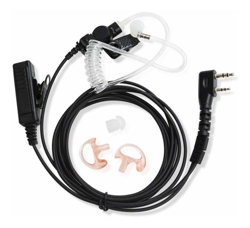 Imagen 1 de 5 de Tenq 3' 2 Wire Coil Earbud Audio Mic Surveillance Kit For Ke