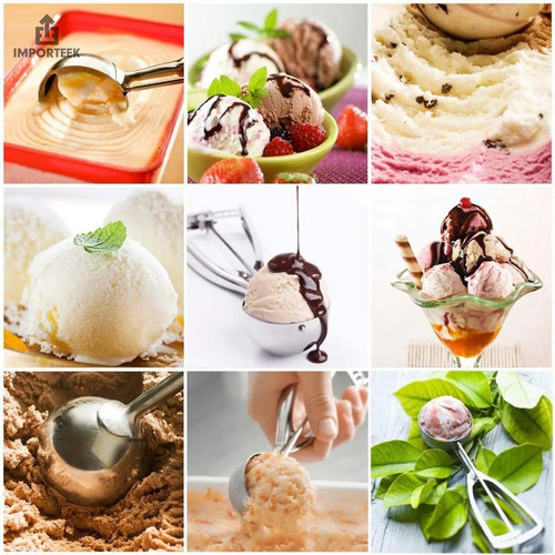 . Cuchara Servidor Bolas Helado Nieve Acero Inoxidable Hogar
