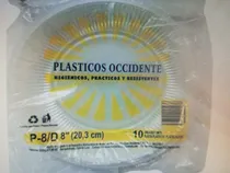 Comprar Platos Plásticos Desechables P-8 4 Paq. De 10 Unid