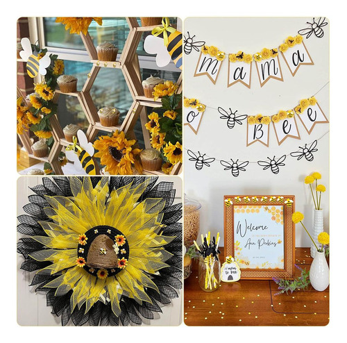 120 Peças De Decoração De Abelhas, Abelhas Melíferas De Resi