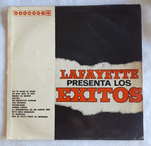 Lafayette - Lafayette Presenta Los Exitos - Disco Lp Vinilo