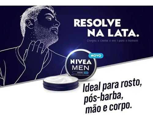 2 Creme Nivea Men 4em1 Creme Lata Hidratante 145g Grande