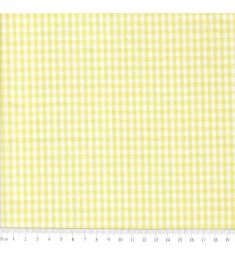 Tecido Tricoline Xadrez Pq Fio Tinto Algodão 0,50x1,50m Cor Amarelo