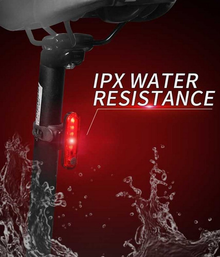 Imagen 4 de 7 de Luz Trasera Volcano Recargable Usb Waterproof 12 Horas Luz