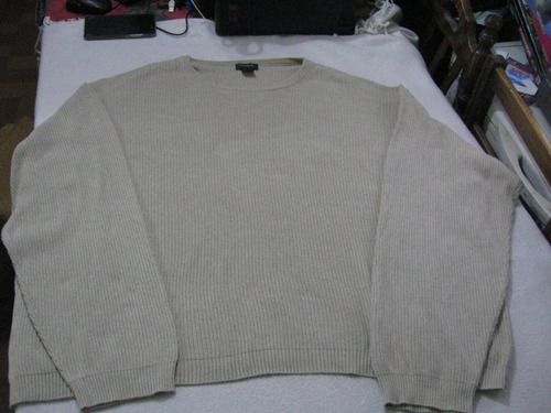 Sweater Cuello Redondo Dockers Talla Xxl Cafe Claro