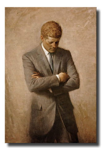 F. Kennedy Retrato Completo Jfk Arte Pared Sobre Lienzo