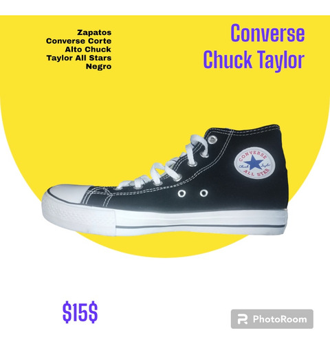 Zapatos Converse Chuck Taylor, Color Negro, Talla 42