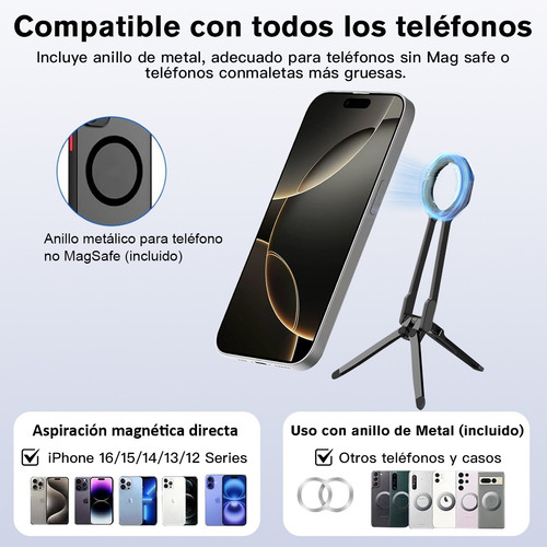 Tripode Para Celular Soporte Magnético Portátil Para iPhone