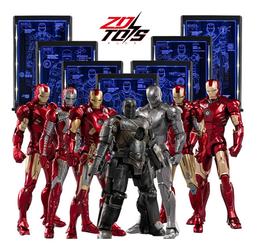 Figura Iron Man Mark I Salón De Armaduras 1/10 Zd Toys