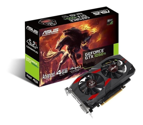 Tarjeta de video Nvidia Asus  Cerberus GeForce 10 Series GTX 1050 Ti CERBERUS-GTX1050TI-A4G Advanced Edition 4GB