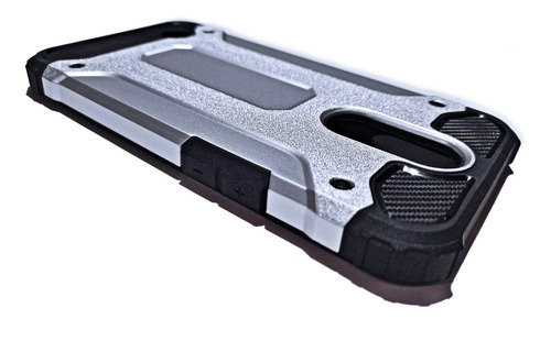 Funda Protector Case Para Celular Lg K10 2017 - K20 Plus Plateado Geométrico