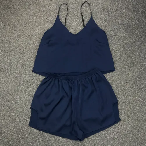 Pijama Para Mujer, Conjunto De Seda, Ropa De Dormir Satinada
