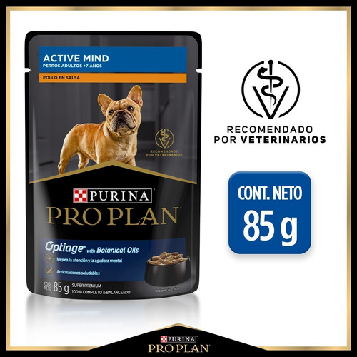 Imagen 3 de 9 de Pro Plan Senior Active Mind Alimento Húmedo Pouch Sobre 85gr