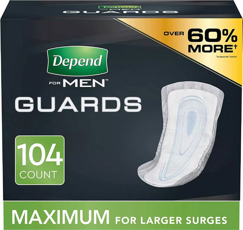 Depend Protectores De Incontinencia/almohadillas Hombre 104u