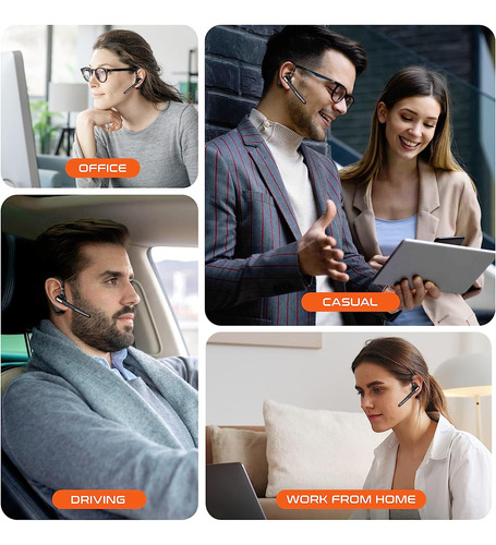 Auricular Bluetooth Delton, Con Cancelación De Ruido, Negro