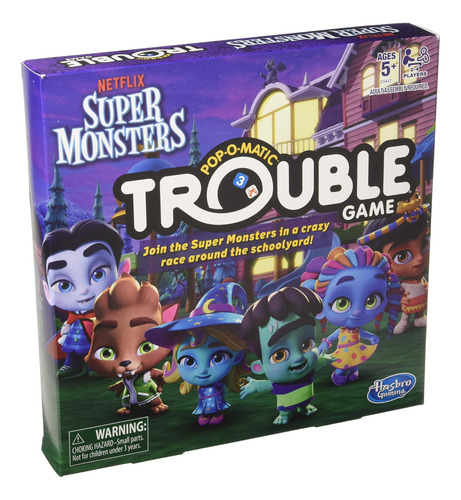 Hasbro Games Trouble: Juego De Mesa Netflix Super Monsters E