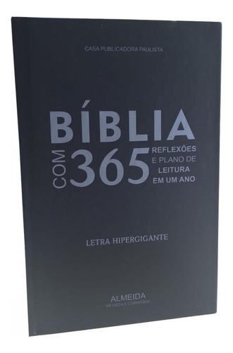 Bíblia Com 365 Reflexões Plano De Leitura Azul Hipergigante