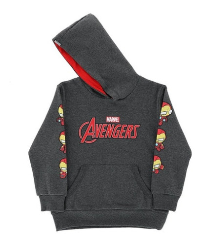 Poleron Con Capucha  Iron Man Avengers - Talla 8