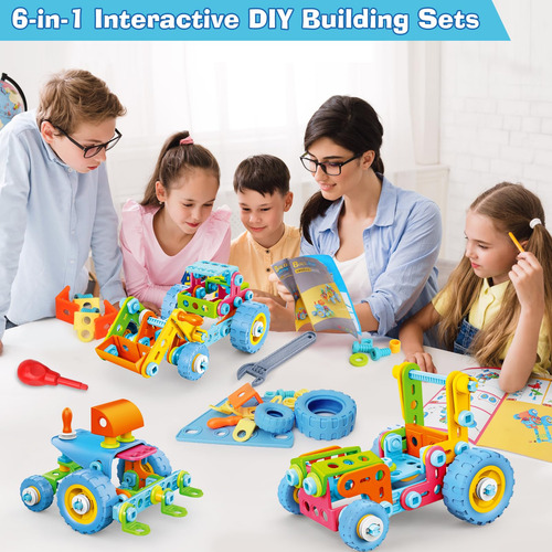 Brinquedo De Construção Moontoy Stem 6 Em 1 118 Unidades Par