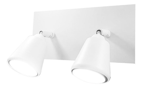 Aplique Blanco Gu10 2 Luces Apto Led Spots Moviles H&l