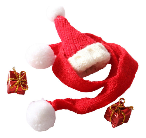 Casa De Muñecas Mini Sombrero Bufanda Árbol Bufanda Roja