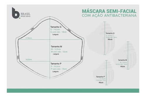 Imagem 2 de 4 de Máscara Lavável B Mask Hipoalergênico Tripla Proteção