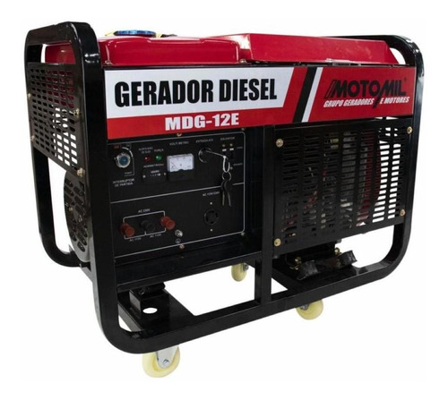 Gerador Diesel Monofásico 12 Kva 110/220v Mdg-12e Motomil