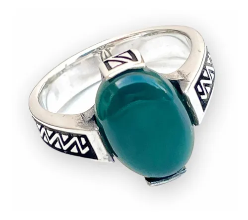 Anillo Turco Plata 925 nix Verde