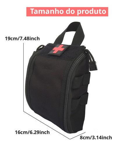 Bolsa Tática Emergência Kit Molle Primeiros Socorros