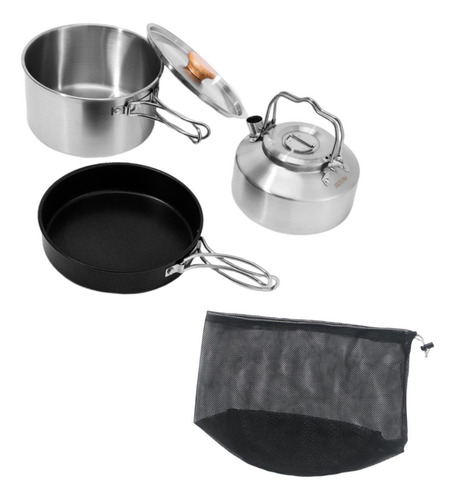 Juego De Utensilios De Cocina Para Acampar, Sartén Con