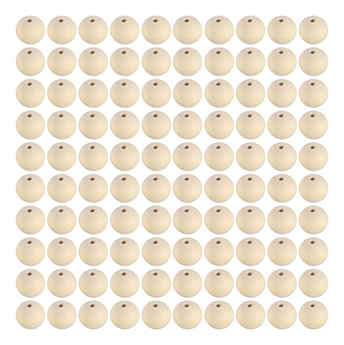 Perlas De Madera Para Hacer Joyas, 100 Unidades, 25 Mm, Redo