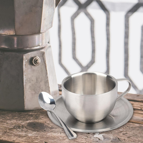 Copo De Café Recipiente Metal Beber Copo Latte Caneca Para