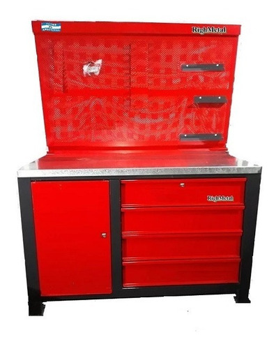 Banco De Trabajo + Tablero Porta Herramientas Righmetal