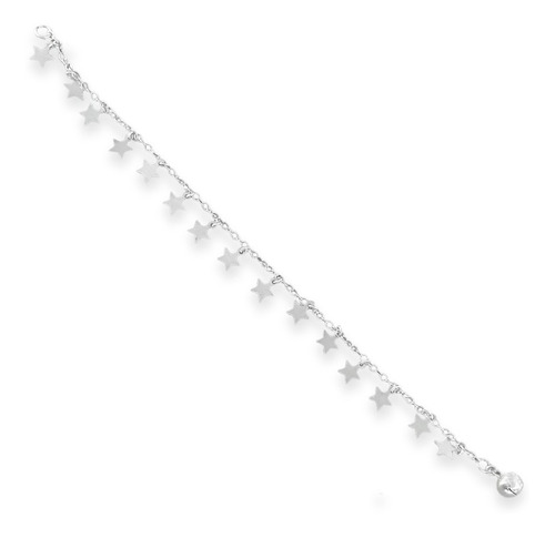 Imagen 2 de 3 de Pulsera Plata Italiana 925 Modelo Estrellas