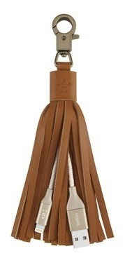 Cable - Llavero Usb Lightning Leather Tassel Belkin Original