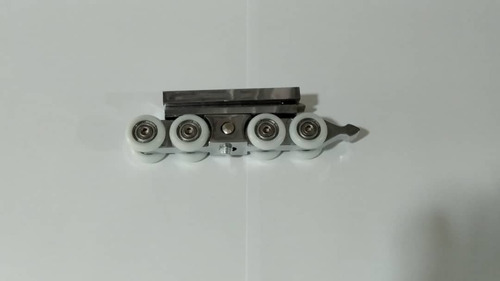 Kit De Garruchas Riel 3mt Puerta Colgante 80kgs Closet Lujo
