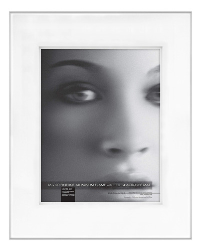 Marco De Aluminio Framatic Fineline, Plateado, 8 X 10 Pulgad