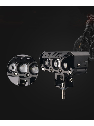Par Faros De Lupa Luz Led Spot Doble Color Par Autos Motos