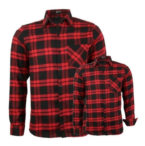 Camisa Original Djak Fantil E Juvenil Xadrez Flanelada #top 