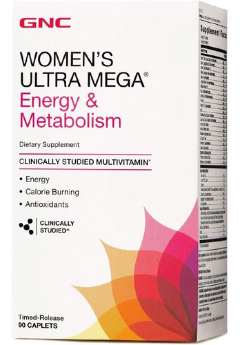 Ultra Mega Women's Energía Y Metabolismo Gnc 90 Comprimidos