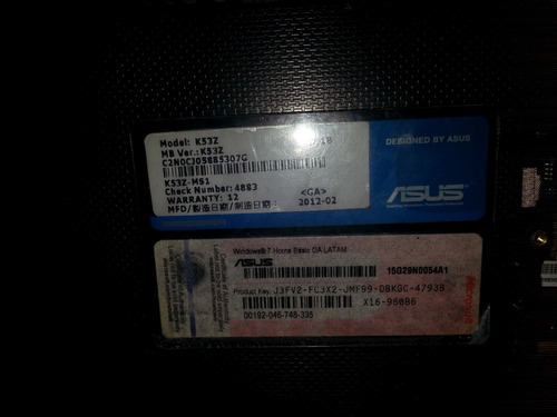 Laptop Asus K53z Todo O Por Partes Refacciones (Usado)