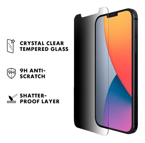 Imagen 8 de 10 de Vidrio Templado Antiespia Compatible iPhone 11 - Xr