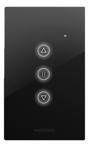 Tecla Para Persiana Táctil Roma 1 Canal Smart Touch De Pared Color Negro Corriente Nominal 2 A Voltaje Nominal 220v