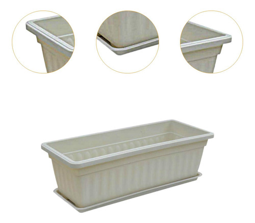 Maceta Con Ventana Para Flores, Macetero Para Verduras Beige