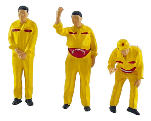 Figuras De Personas De Gasolinera Pequeña, Amarillo