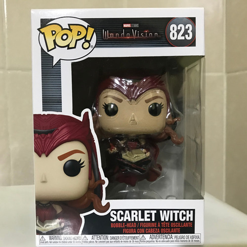 Funko Pop Marvel Wandavision Scarlet Witch Con Darkhold 823